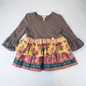 Matilda Jane Flynn Marjorine Friends ForeverTunic Top Girls 10 Floral Polka Dot - Picture 1 of 12