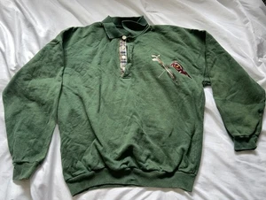 Vintage Grand Slam Golf Sweater Men's Size Large Collared Pullover Knit Green - Picture 1 of 17
