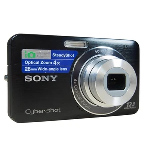 Sony CyberShot DSC-W310 12.1MP Digital Camera Bundle Black w/Charger + Battery - Picture 1 of 9
