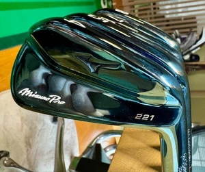Mizuno Pro 221 Limited Blue Iron Set 7pcs 4-Pw Flex S Stiff DG TOUR ISSUE S200 - Picture 1 of 6