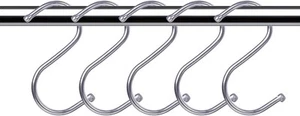S Hooks for Home Storage - 5 Pcs Set Small, Siliver - Picture 1 of 6