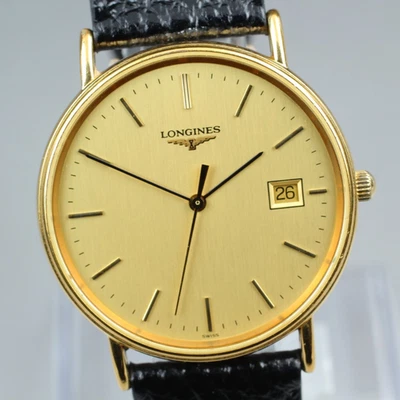 ▶[N MINT] LONGINES Grand Classic L4.636.2 Gold Date Men's Quartz Watch JPN U105 - Image 1 of 4