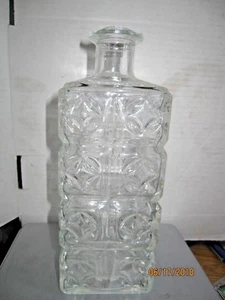De colección Cuadrado Transparente Licor Decantador Diamante Interior Círculo Diseño b137 - Imagen 1 de 4
