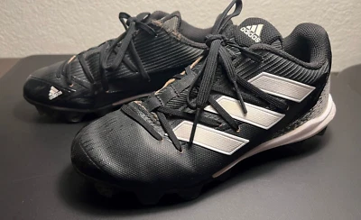 Adidas Kids Afterburner 8 Molded Baseball Cleats Black Size 4 - Image 1 of 4