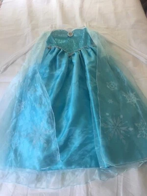 Talla 9-10 Disney Store Colección Frozen Reina Elsa Halloween Disfraz Vestido Usado en Excelente Condición Foto 1 de 4
