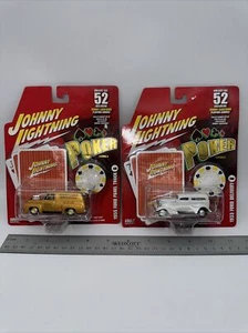 2 Johnny Lightning Poker Collectibles Series II. 55 Ford Panel- 33 Ford Delivery - Picture 1 of 8
