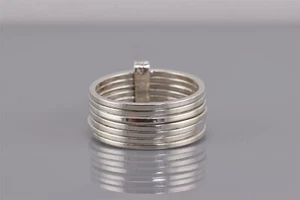 Anillo de banda apilado 7 días de plata esterlina 9mm talla: 10 - Imagen 1 de 7