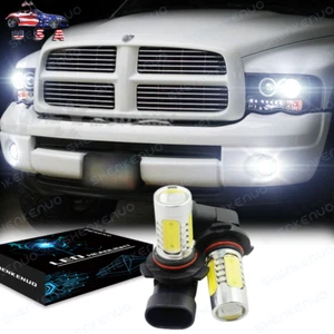 2Pcs White 80W LED Fog Light Bulbs 6000K For 2009-2018 Dodge Ram 1500 2500 3500 - Imagen 1 de 12