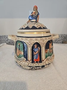 Vtg Gertz German Tureen Ceramic Decorative Lided Cookie Jar Multicolored  - Picture 1 of 9