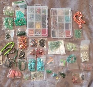 bead lot for jewelry making, stone/glass/acrylic & etc, from collection #103 