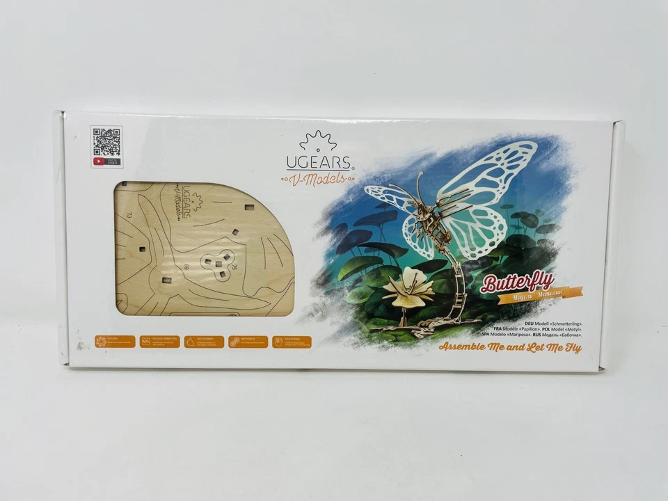 Butterfly UGEARS Wooden 3d Mechanical Gear Model Utg0059