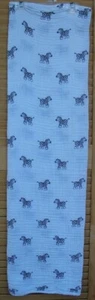 AMAZING BABY Zebra print muslin blanket~swaddle~swaddling~cotton~Safari~ - Picture 1 of 3