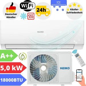 Split Klimaanlage 18000 BTU Klimagerät Ionisator 5,0 kW Klima WLAN R32 Heiko - Bild 1 von 7