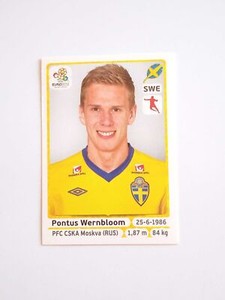 No. 445 Pontus Wernbloom Sweden - Euro 2012 Panini