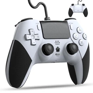 OULEKE Wired controller white for Sony PlayStation 4 PS4 control Pad 2024 mint - Picture 1 of 12