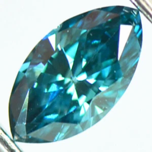 Diamante de corte marquesa elegante color azul suelto certificado VS2 mejorado 0,50 quilates - Imagen 1 de 9