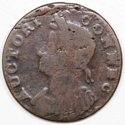 1786 Mailed Bust Left M-4.1-G Connecticut Colonial Copper Coin - Image 1 of 2