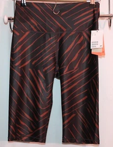 H&M Sport High Rise Bermuda Training Quick Dry Shorts Black Copper Women's Small - Picture 1 of 4