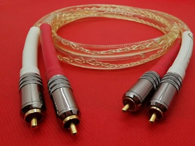 PAR AMPLIFICADOR TUBO PLATA PURA AUDIO SONIDO REPRODUCTOR CD RCA Interconexión CABLE 1m Foto 1 de 3