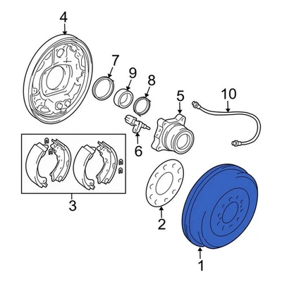 For Toyota Tacoma 2005-2023 Toyota 4243104061 Rear Brake Drum Foto 1 de 4