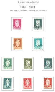 Norway AC55 Service 10v 1955 -1974 used - Coat of Arms - Picture 1 of 1