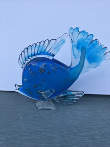 Vintage Murano Kunst Glas Fisch Figur - Bild 1 von 4