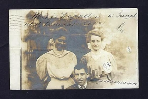 c1905 RPPC Postcard Humorous Portrait Group – Early Edwardian Fashion, New York - Picture 1 of 2