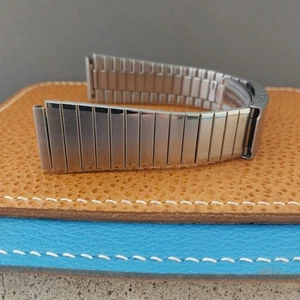 19mm Edelstahl 70er Jahre Prospekt LED LCD Nos Vintage Uhrenarmband - Bild 1 von 9