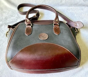 Chiarini Cuervo Vaca Vtg. Western Leather Shoulder Bag Brown/Black Argentina - Picture 1 of 6