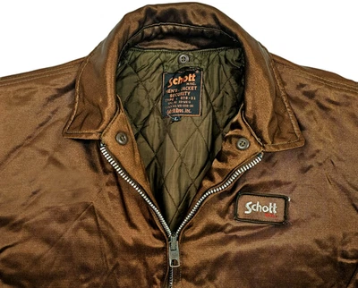 *HOT VINTAGE Men's SCHOTT SECURITY TYPE 978-31 QUILTED LINED BROWN COAT Jacket L - Image 1 of 4