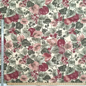 Apples Grapes Leaves Allover Screen Print Scotchgard Mill Creek Fabrics 3+ YDS - Picture 1 of 12