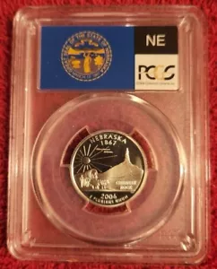 2006 s silver proof Nebraska statehood quarter PCGS PR69 DCAM (flag label) - Picture 1 of 2