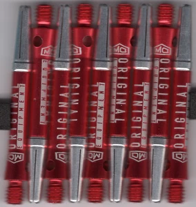 TWEEN Red/Silver Aluminum DW TOP SPIN Dart Shafts: 1 set of 3 - Picture 1 of 4
