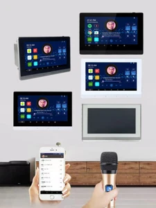 7'' Touch Screen in wall Amplifier Stereo Audio Background Music WIFI Bluetoot - Picture 1 of 22
