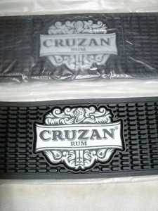 (2) Cruzan Rum - St. Croix - 24" Rubber Barware Bar Rail Spill Mat - NEW - Picture 1 of 6