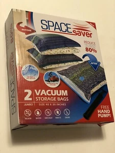 Space Saver 2 Bags 40" x 30" Vacuum Seal Storage with Hand Pump NEW - Picture 1 of 5