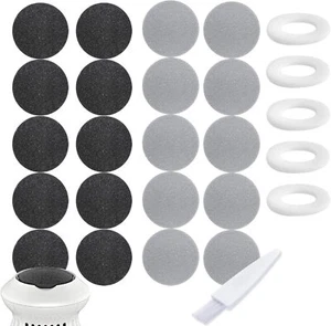 25er-Pack Ersatz-Pads Minen für Pedi Vac tragbar elektrisch schwarz. grau - Bild 1 von 5