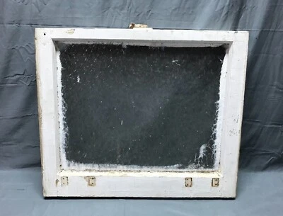 Antique Shabby Florentine Privacy Glass Window Sash 20x24 VTG Chic Old 1103-22B - Image 1 of 4