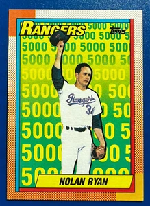 1990 Topps #5 Nolan Ryan Hof Texas Rangers ️ casi nuevo o mejor - Imagen 1 de 3