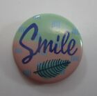 PK Smile THINK HAPPY button pinback pin flair 1"