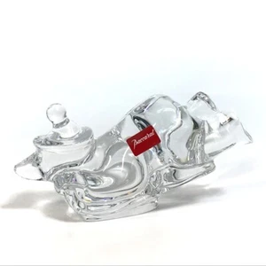 Baccarat figurine bear bear sledding ornament object Crystal glass clear Unused - Picture 1 of 8