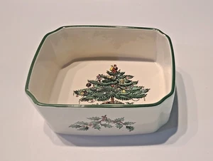 Vtg. Spode Christmas Tree Small Dish Rectangular 4 1/4 x 3 1/2 x 1 1/2 S3324-U - Picture 1 of 7