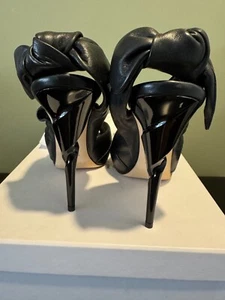 NEW CHRISTIAN DIOR SLING BACK LEATHER PLATFORM HEELS SHOES MADE IN ITALY SZ 9.5 - Picture 1 of 11