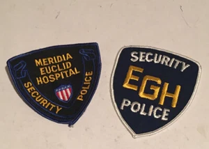 Lot Of 2 Vintage Security Uniform Patches Medical Hospital Never Used - Picture 1 of 10