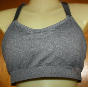 Sujetador deportivo PUMA acolchado gris espalda corredor banda elástica para mujer talla Ropa deportiva mediana - Imagen 1 de 4