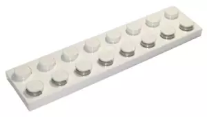 LOTTO PLACCHE ELETTRICHE LEGO BIANCHE / MISURA 2x8 / QTÀ 1x / Parte #4758 / Da 6783 6780 - Foto 1 di 2