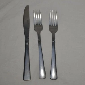 Madison Stainless 2 Dinner Forks 1 Dinner Knife 18/0 Glossy - Picture 1 of 4