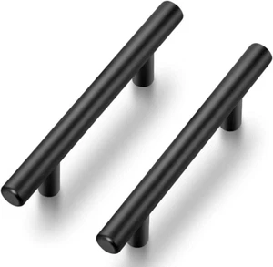 10 Pack 5" Kitchen Cabinet Handle Matte Black Cabinet Door Pulls Drawer - Picture 1 of 7