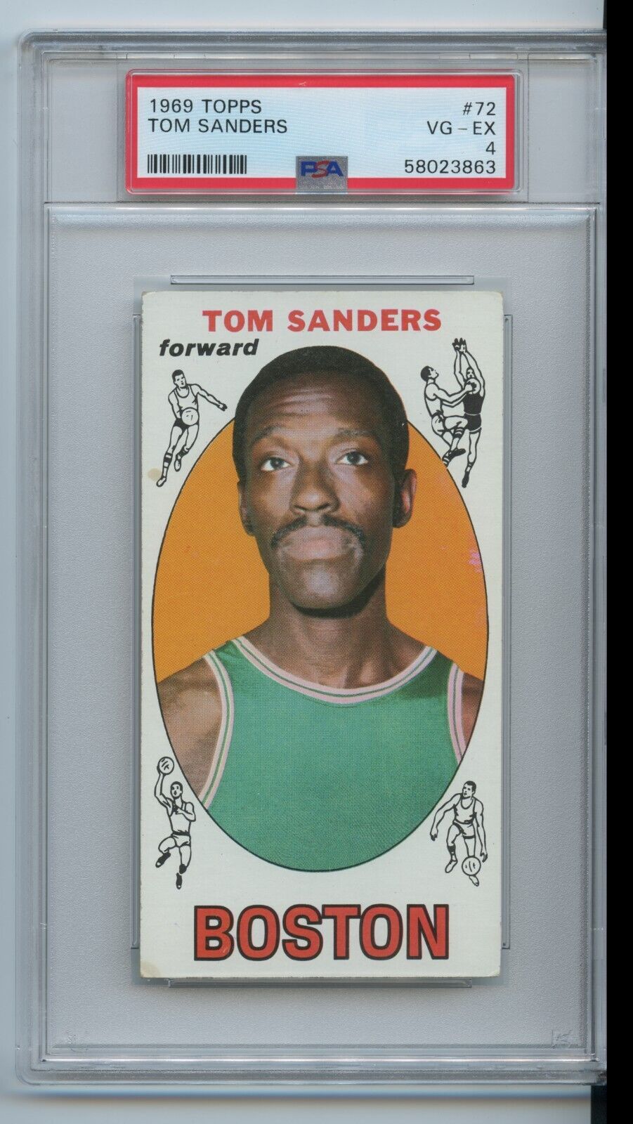 1969 Topps Tom Sanders #72 PSA 4