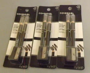 Lot Of 3 COVERGIRL #500 BLACK NOIR BROW FILL + DEFINE PENCILS .06 OZ NEW - Picture 1 of 2